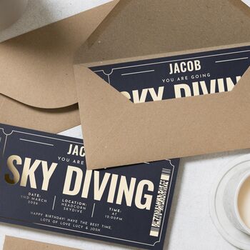 Personalised Skydiving Birthday Gift Voucher, 7 of 9