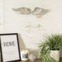 Silver Angel Wings Home Wall Decor Hanging Ornament 2pc, thumbnail 4 of 5