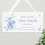 Personalised Memorial Forget Me Not Wooden Sign, thumbnail 2 of 3
