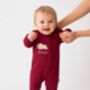 Personalised Gift Baby Zip Romper | Embroidered Name Or Animals, thumbnail 4 of 12