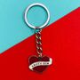 I Am Loved Latin Motto Enamel Keyring Gift, thumbnail 3 of 5