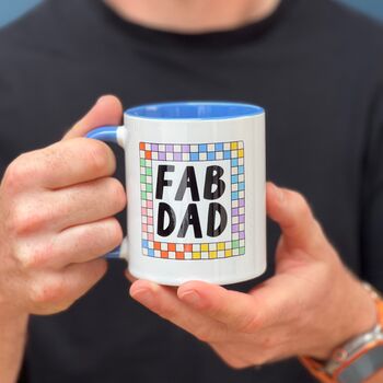Bright Checkered Fab Dad Mug, 3 of 6