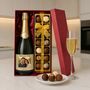 Personalised Champagne And Truffles Gift Set Include Any Photo, Name And Message. Presented In A Silk Lined Gift Box, thumbnail 1 of 8