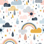 Rainbow And Rain Cloud Lampshade, thumbnail 2 of 2