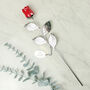 Personalised Silver Plated Red Rose, thumbnail 2 of 7