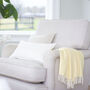 Plain Off White Linen Lumbar Cushion Cover, thumbnail 3 of 3