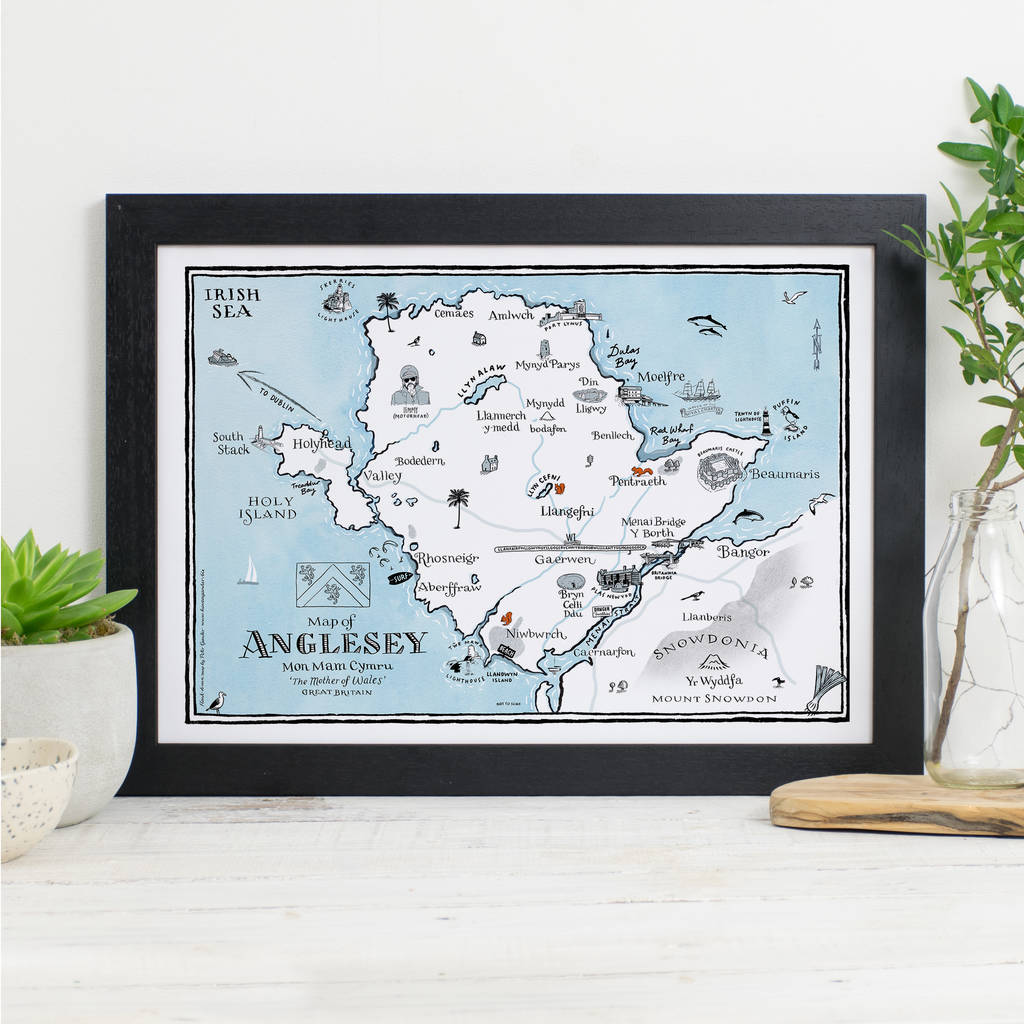 Map Of Anglesey Signed Print, 1 of 3