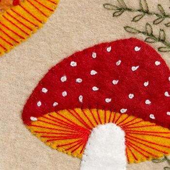 Toadstool Felt Appliqué Hoop Kit, 2 of 6