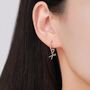 Sterling Silver Tiny Scissors Huggie Hoops Earrings, thumbnail 5 of 11