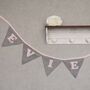Bunting Personalised Luxury Grey And Pink New Baby Girl, thumbnail 7 of 11