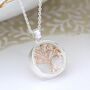 Silver Plated Rose Gold Tree And Crystals Necklace, thumbnail 4 of 6