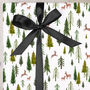 Three Sheets Of Christmas Trees And Deer Wrapping Paper, thumbnail 2 of 2