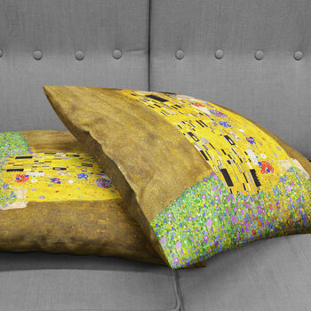 The Kiss Gustav Klimt Cushion Cover, 5 of 8