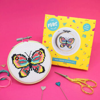 Butterfly Mini Cross Stitch Kit, 2 of 3