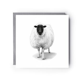 Hand Drawn Woolly Sheep Countryside Greeting Card, 2 of 6