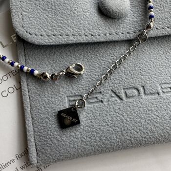 Brighton And Hove Albion Football Club Women Fan Bead Bracelet With Charms, 5 of 5