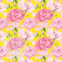 Luxury Yellow Rose Print Gift Wrap Sheets, thumbnail 1 of 5
