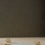 Handmade Rectangular White Marble Tray With Gold Square Handles, thumbnail 5 of 9