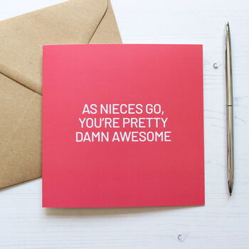 As Nieces Go You're Damn Awesome Card By Purple Tree Designs ...