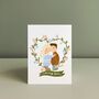 Pregnancy Announcement Custom Portrait Christmas Card, thumbnail 4 of 4