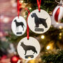 Personalised Dog Silhouette Round Christmas Decoration, thumbnail 8 of 12