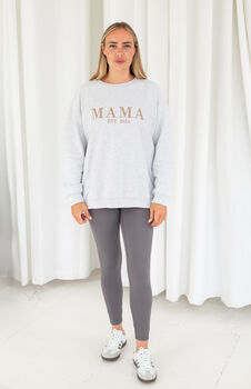 Child's Mini Est Personalised Embroidered Sweatshirt Jumper With Optional Matching Mama, 7 of 12