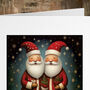 Gay Pride Christmas Card, Two Santa Claus Lgbtq, thumbnail 2 of 3