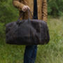 Genuine Leather Duffel Travel Bag, thumbnail 6 of 7