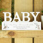 Personalised Woodland New Baby Ornament Gift, thumbnail 1 of 2