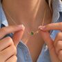 Mother And Two Children Birthstone Link Necklace, thumbnail 1 of 8