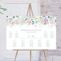 Wedding Table Plan Pink, Blue And White Florals, thumbnail 1 of 6