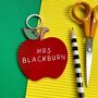 Personalised Teacher Gift Apple Keyring, thumbnail 1 of 3