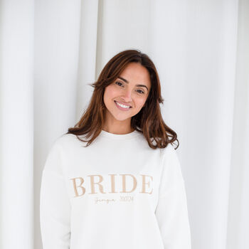 Personalised Embroidered 'Bride' Sweatshirt, 2 of 5