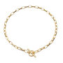 18ct Gold Vermeil Chunky Chain Link T Bar Necklace, thumbnail 3 of 8