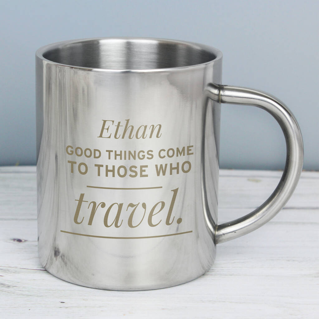 Image of Personalised Stainless Steel Travel Mug