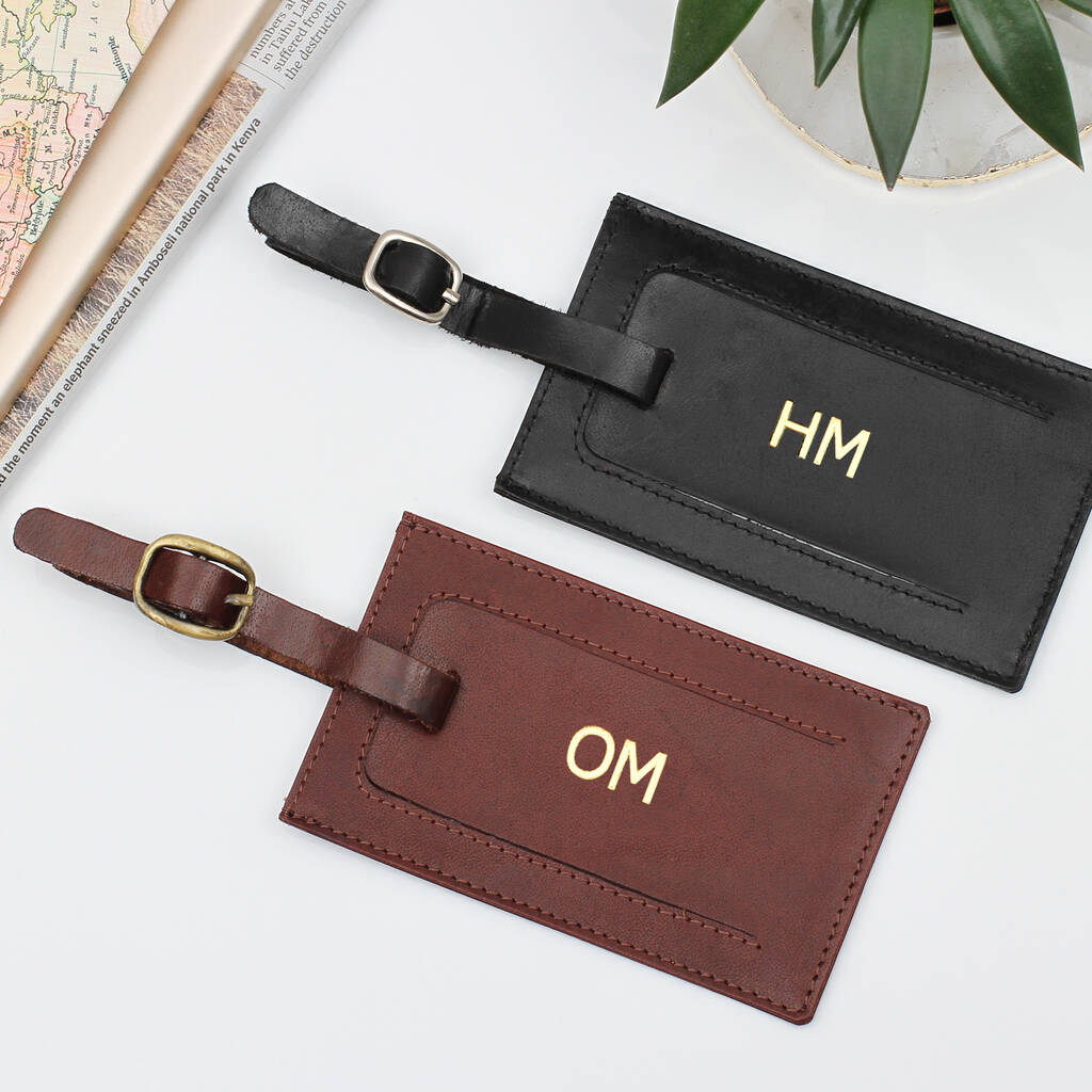 Personalised Luxury Leather Luggage Tag By Hurleyburley man ...