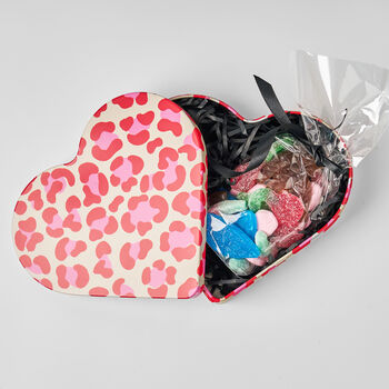 Heart Shaped Tin In Swedish Design Filled With Swedish Candy Kram, 7 of 11