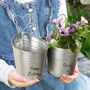Personalised Twin Heart Garden Bucket Planters, thumbnail 3 of 10