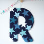 Navy And Blue Star Decorative Letter, thumbnail 1 of 7