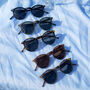 Brown Classic Round Keyhole Sunglasses, thumbnail 3 of 4