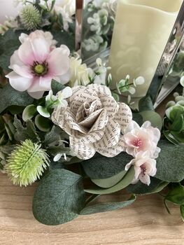 Handmade Stemless Classic Literary Book Paper Flowers, 4 of 6