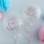 Baby Shower Pink Script Font Balloons, thumbnail 1 of 1