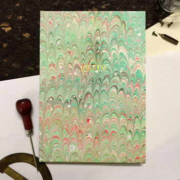 Personalised Hand Marbled Nonpareil Journal, 3 of 6