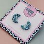 Moon Glitter Resin Stud Earrings Purple And Blue, thumbnail 7 of 8