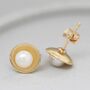 9ct Gold Pearl Earrings. Small Gold Pearl Earrings, thumbnail 11 of 11