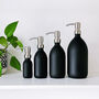 Matt Black Glass Bottle With Silver Metal Pump, thumbnail 1 of 9