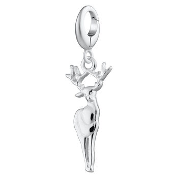 Sterling Silver Deer Charm Necklace, 5 of 8