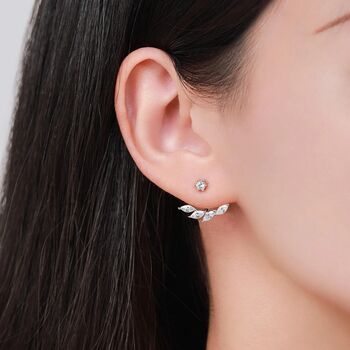 Marquise Cz Cluster Ear Jacket In Sterling Silver, 4 of 12