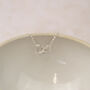 Sterling Silver Double Heart Link Necklace, thumbnail 2 of 3