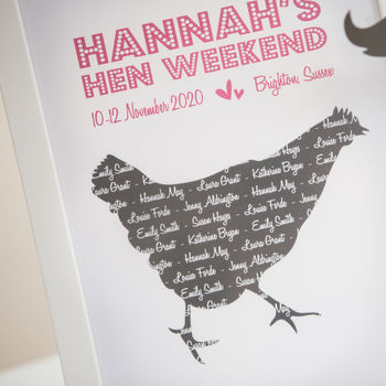 Personalised Hen Party Print, 5 of 6